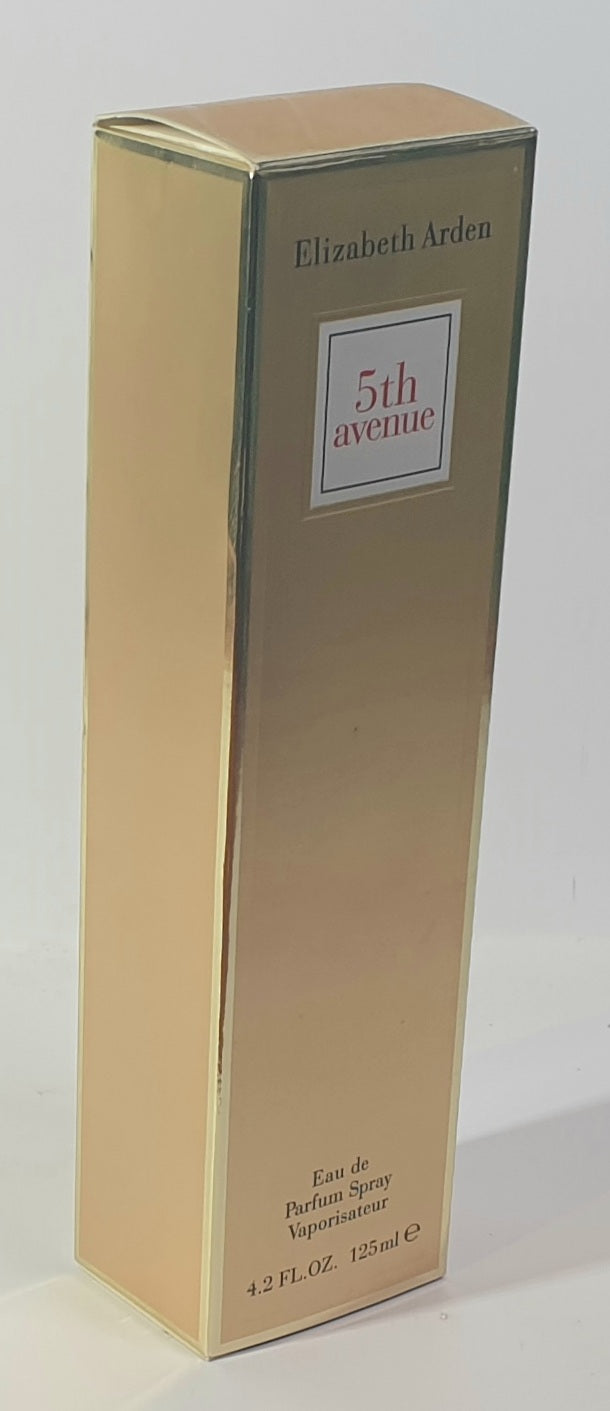 Elizabeth Arden 5th Avenue perfume bottle on a white background