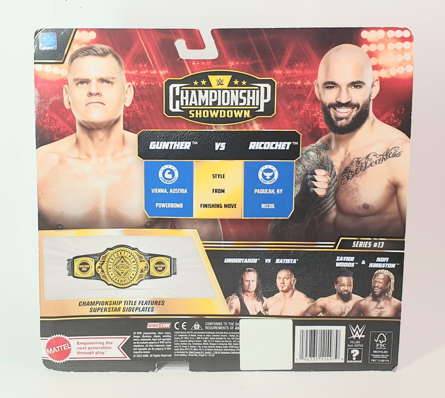 WWE CHAMPIONSHIP SHOWDOWN SERIES #13 GUNTHER VS RICOCHET