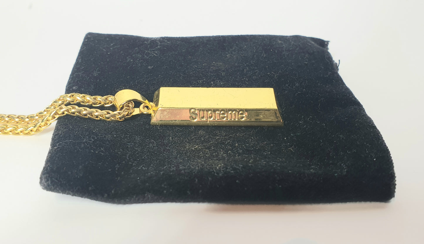 GOLD BAR NECKLACE - NOT REAL GOLD REPLICA ONLY