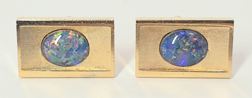 Vintage - OPAL CUFFLINKS
