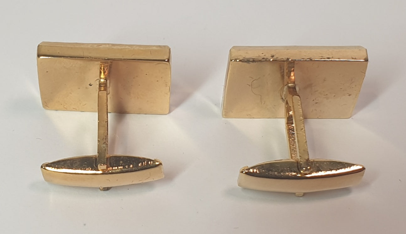 MAKE UP JEWLLERY CUFFLINK GREEN GLASS