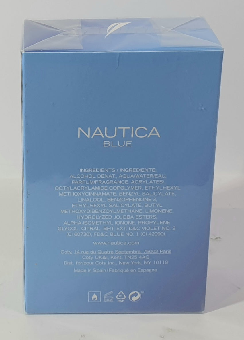 Nautica Blue eau de toilette packaging on a white background