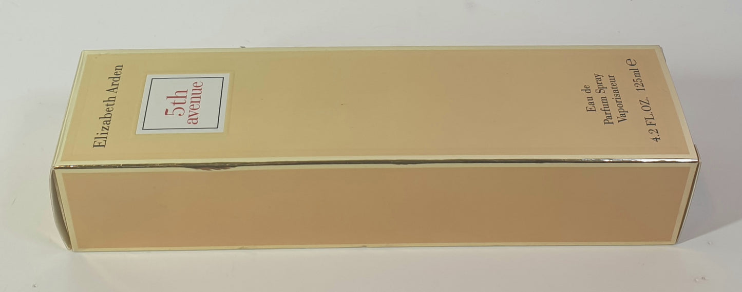 Elizabeth Arden 5th Avenue perfume bottle on a white background