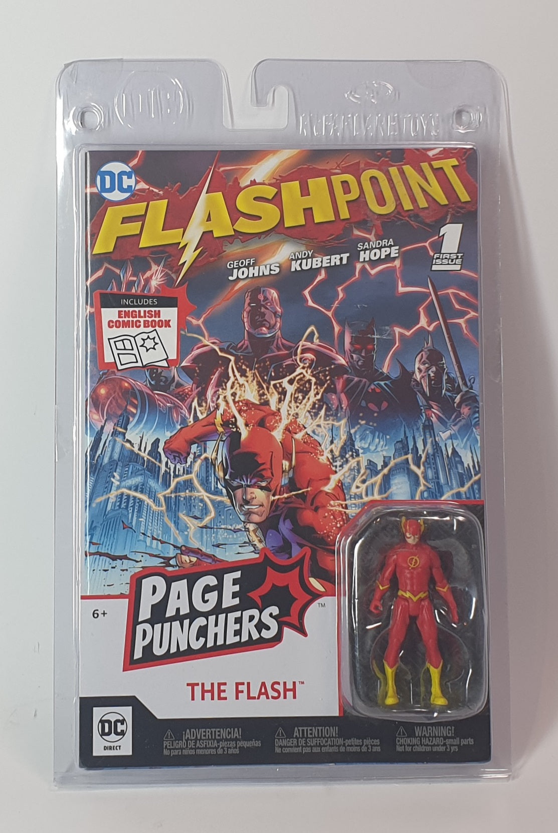 Action figure packaging for 'The Flash' from DC Comics' 'Flashpoint' series.