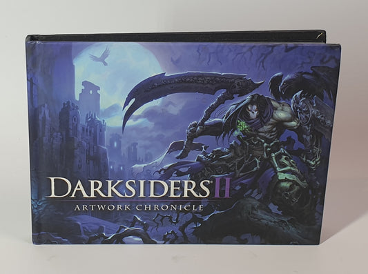 Darksiders II Artwork Chronicle book with a dark fantasy cover featuring a warrior and scythe.