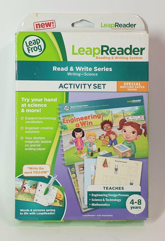 LeapReader activity set packaging with LeapFrog branding on a white background
