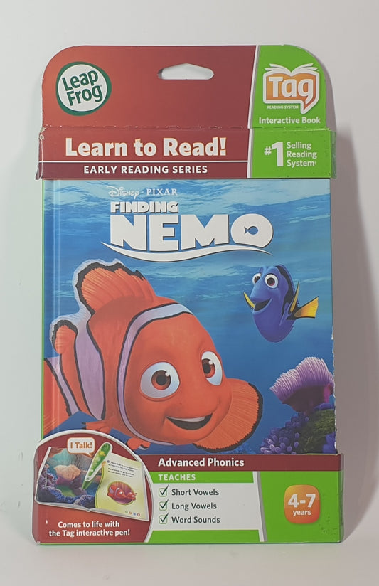 Leap Frog Finding Nemo educational book packaging on a white background