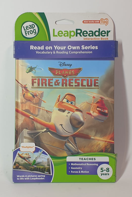 LeapFrog LeapReader book titled 'Planes: Fire & Rescue' on a white background