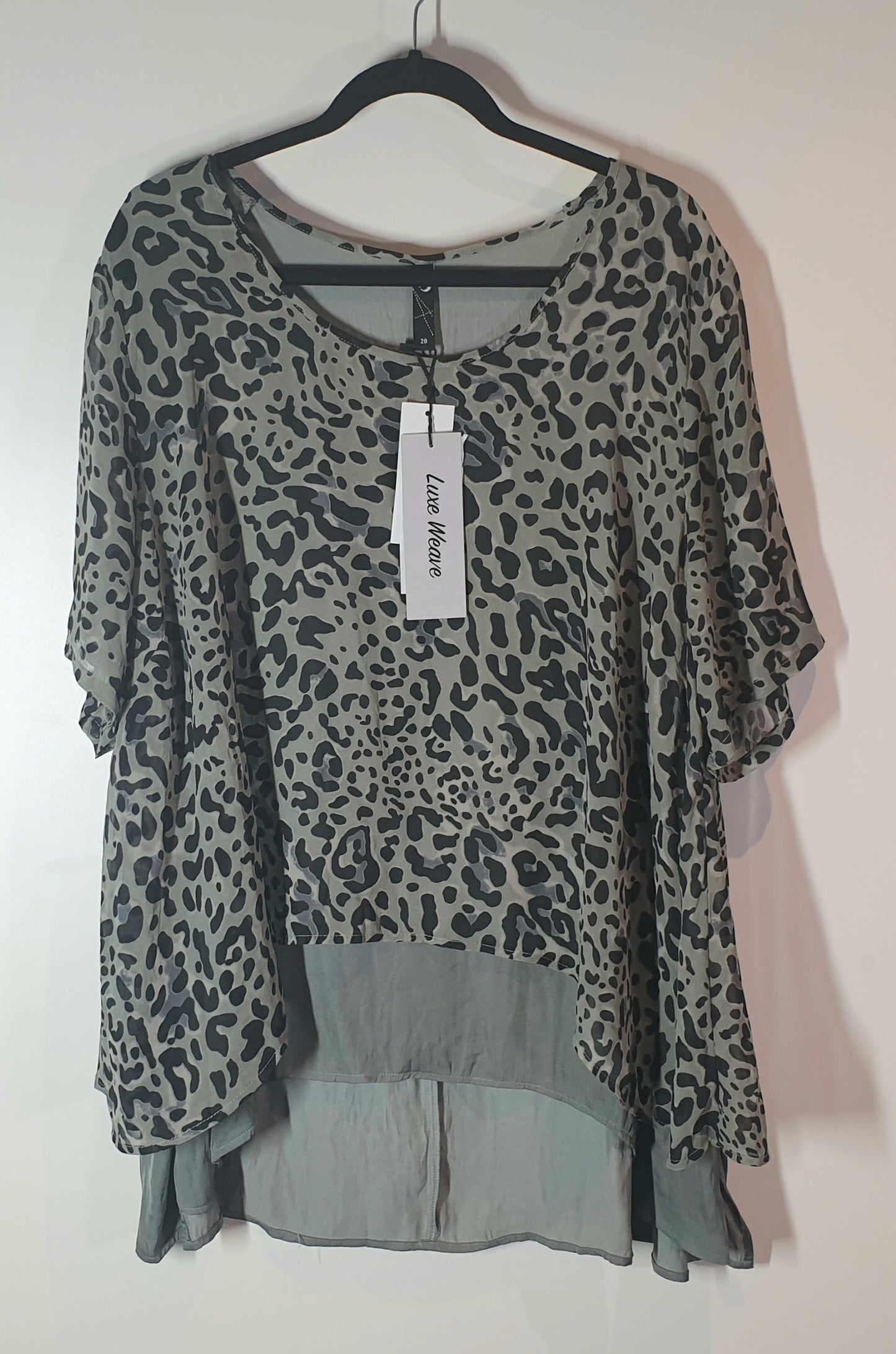 Oasis Layered Top in Print Luxe Weave