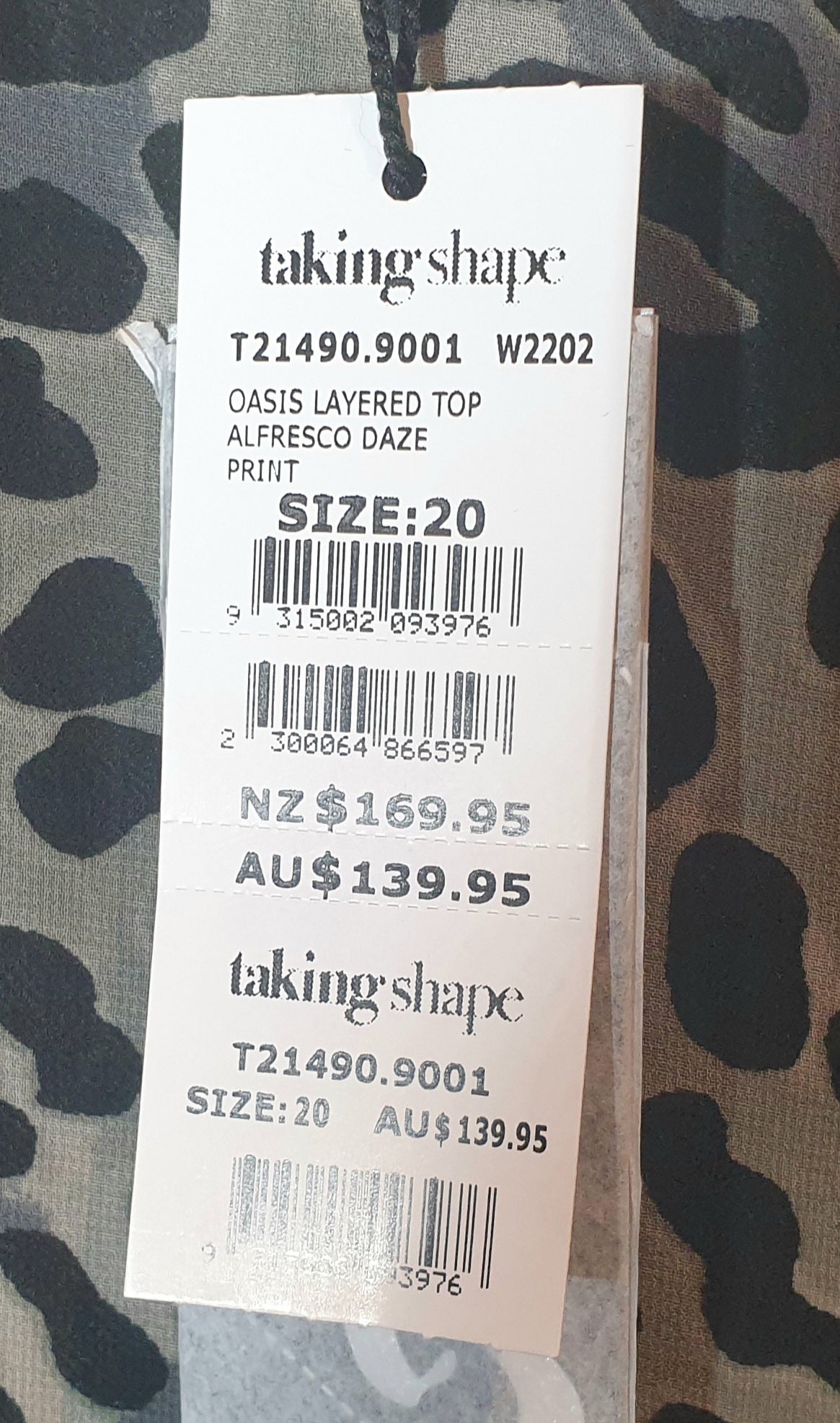 Oasis Layered Top in Print Luxe Weave