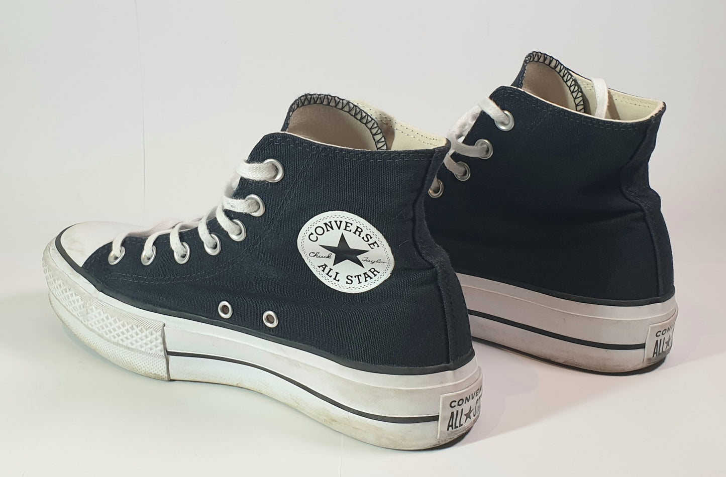 Converse Chuck Taylor All Star Lift High platform sneakers, black canvas