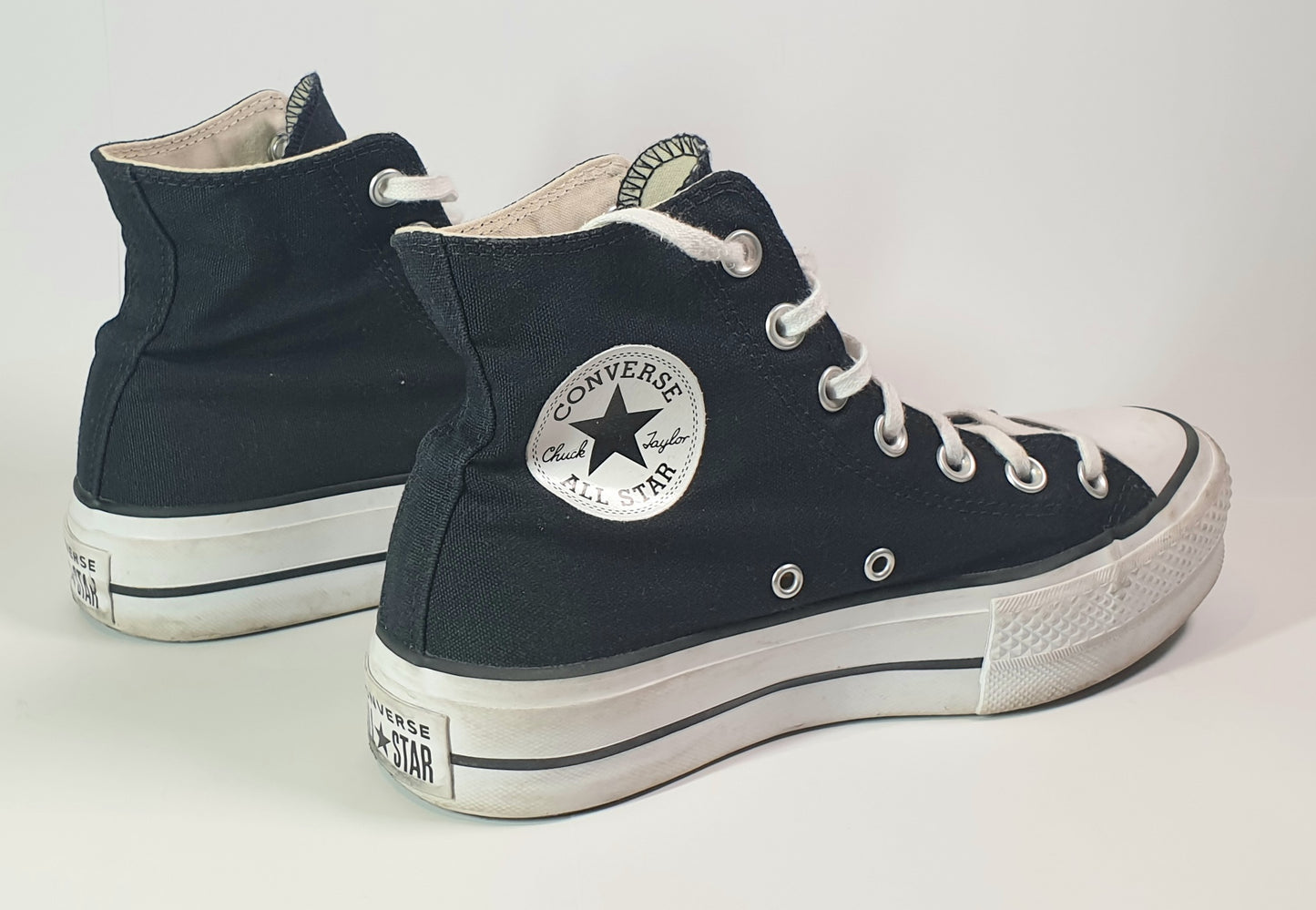 Converse Chuck Taylor All Star Lift High platform sneakers, black canvas