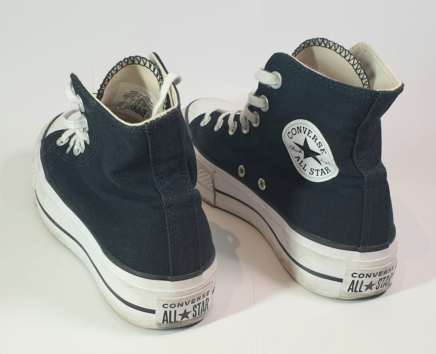 Converse Chuck Taylor All Star Lift High platform sneakers, black canvas