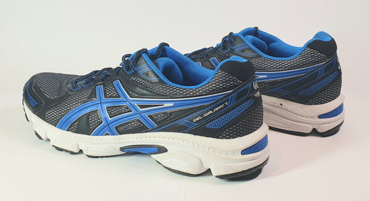 Asics Gel-Galaxy 7 running , black and blue.