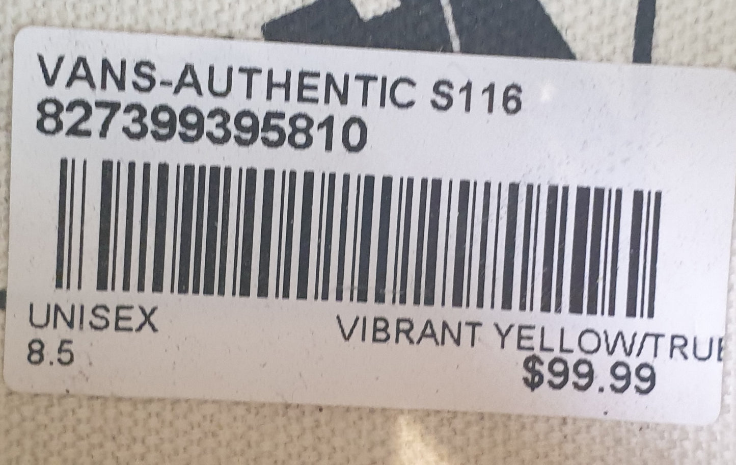 Vans Authentic low-top canvas sneakers in a yellow Womens