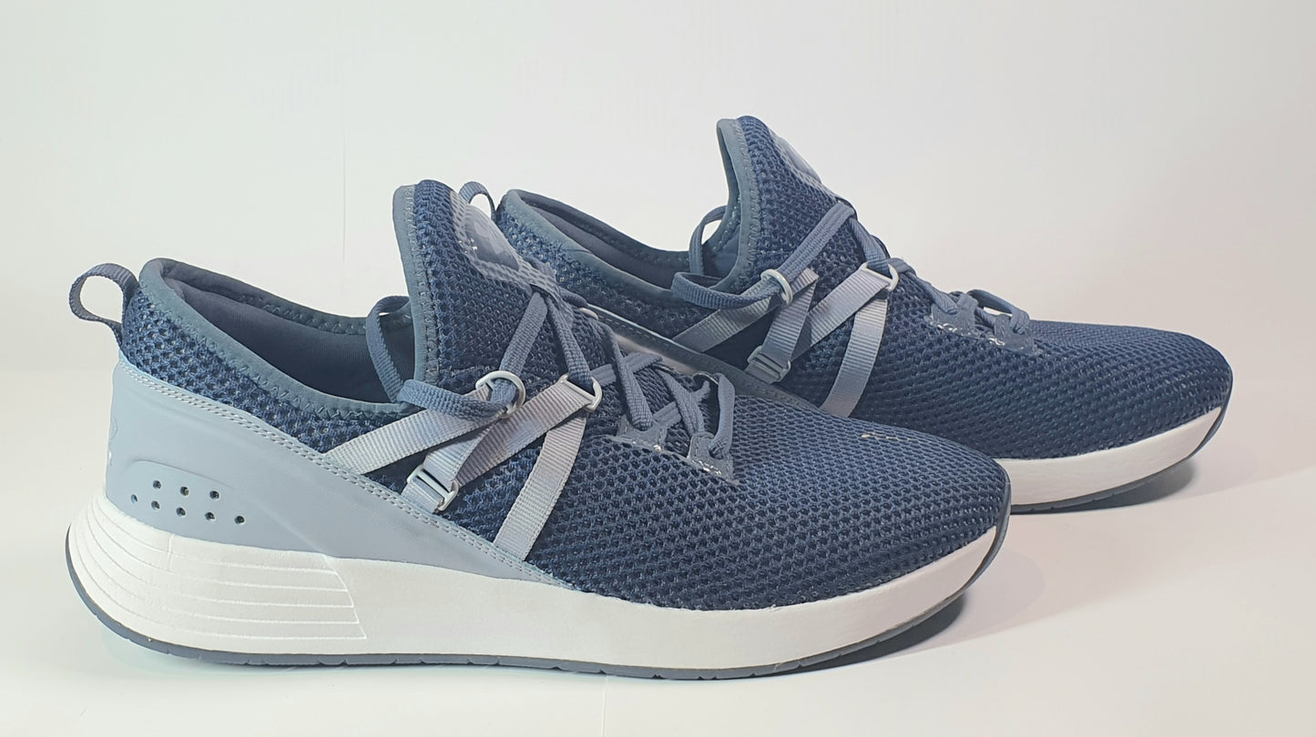 Under Armour Women's Breathe Trainer x NM cross-training shoes in a blue/grey