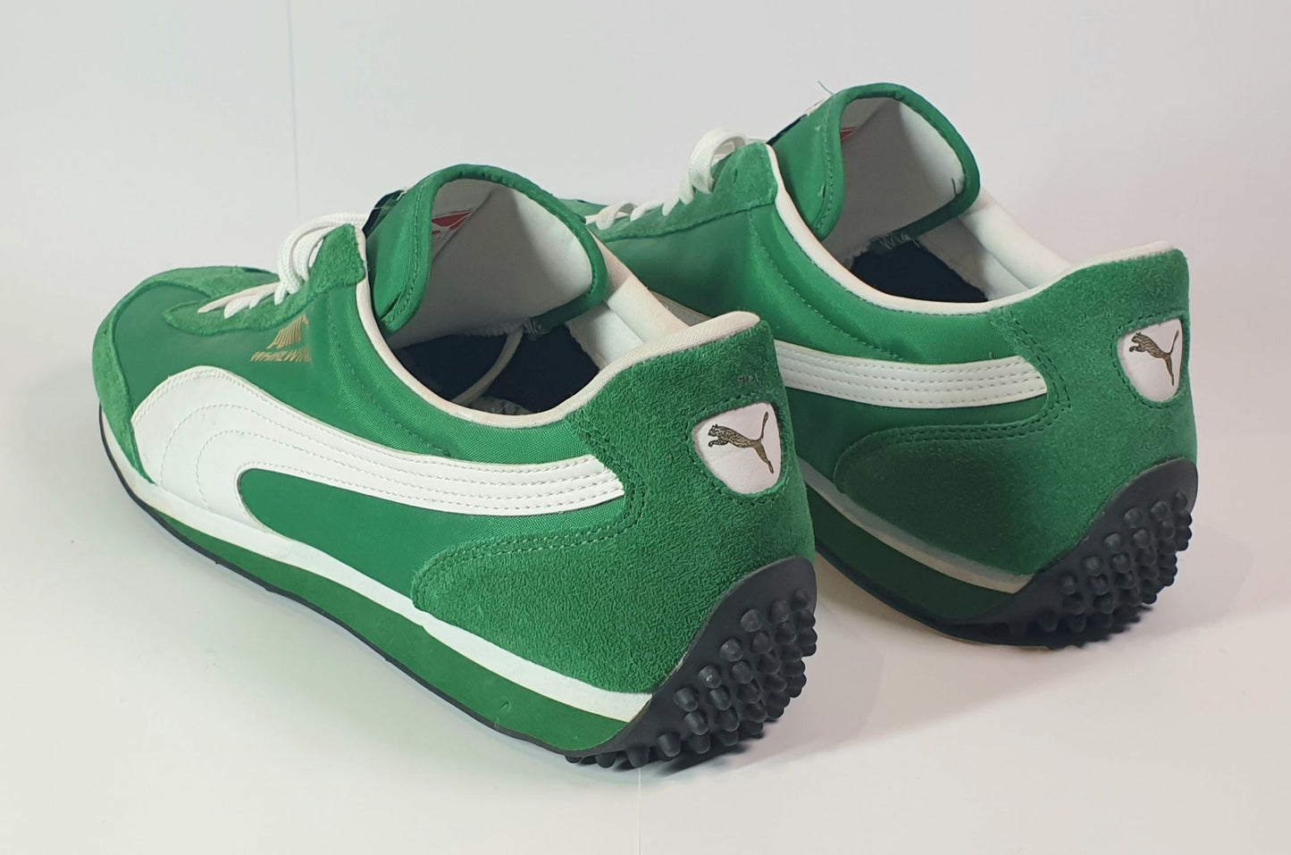 Puma Whirlwind Classic sneakers with nylon and suede (green & white) MENS-PRE OWNED-SIZE US 11