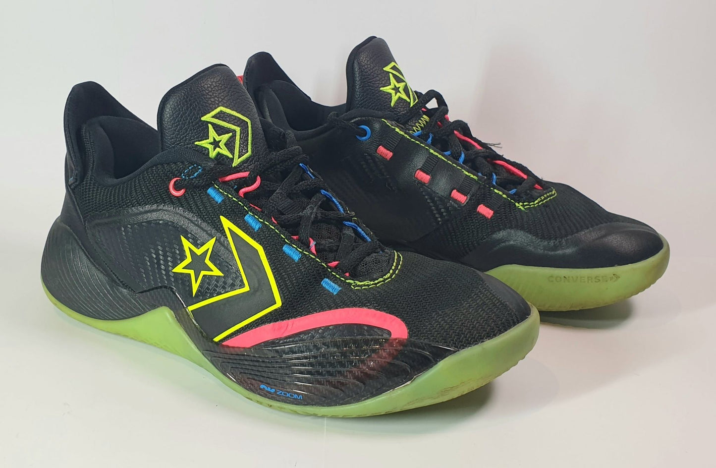 Converse All Star BB Shift 'Monster Clash - Black Volt' basketball shoe.