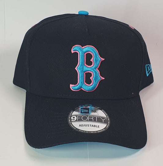 Black baseball cap with a large 'B' logo on a white background