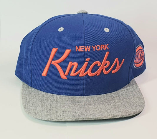 New York Knicks NBA Cap Mitchell And Ness Hat Snap Back One Size Blue Orange