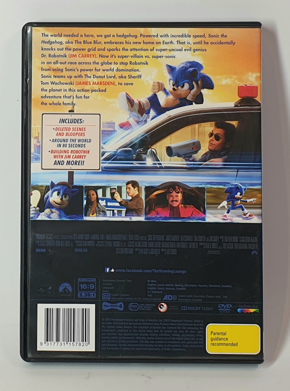 DVD SONIC THE HEDGEHOG