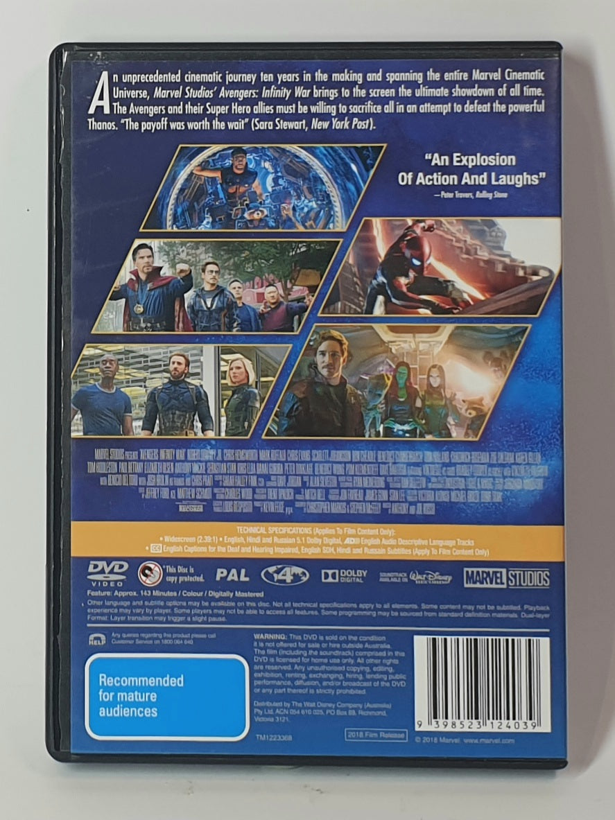 DVD AVENGERS INIFINITY WAR