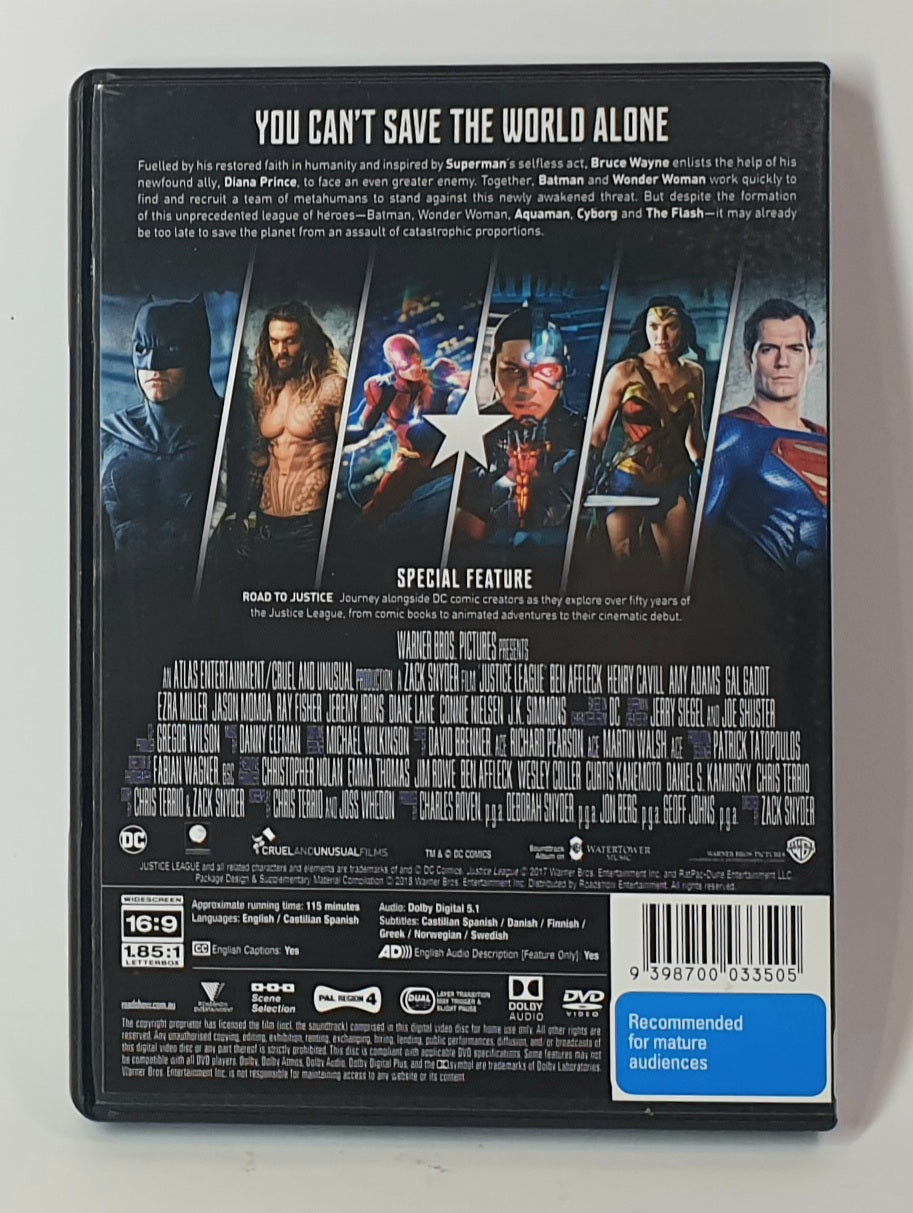 JUSTICE LEAGUE DVD