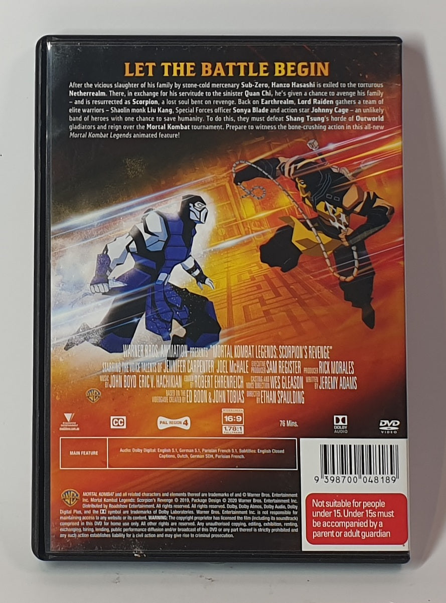 Mortal Kombat Legends: Scorpions Revenge DVD