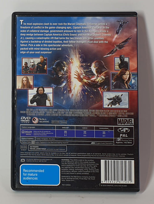 DVD CAPTAIN AMERICA CIVIL WAR