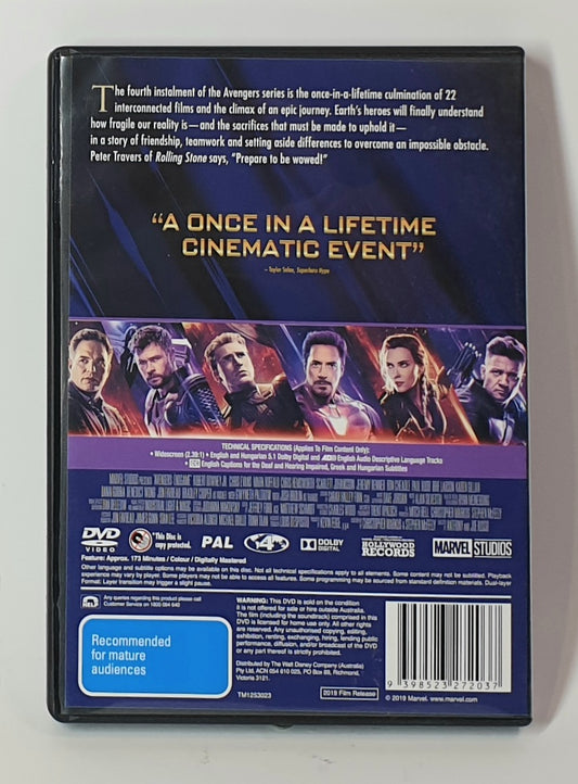 DVD AVENGERS END GAME