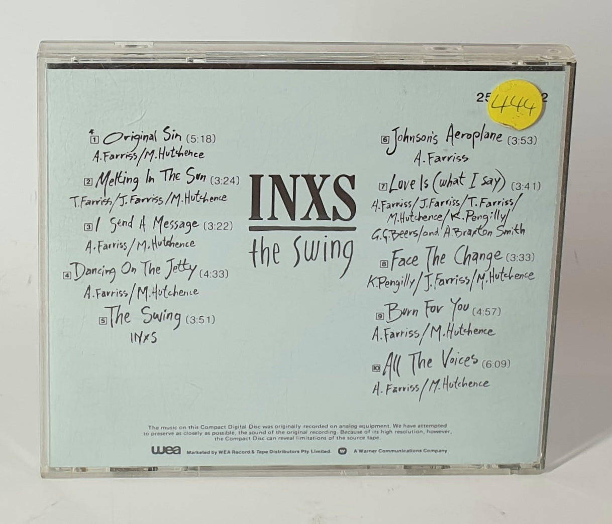 CD INXS THE SWING
