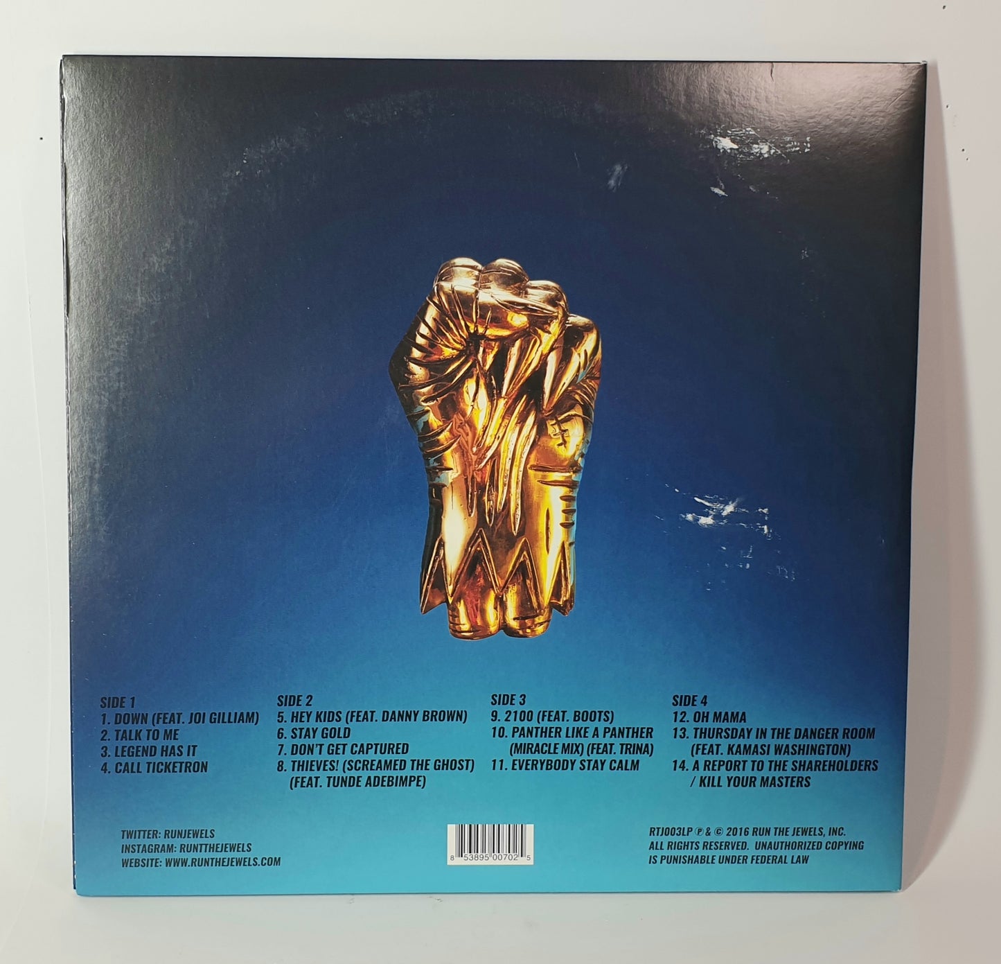 RUN THE JEWELS RECORD - HIP HIP GENRE