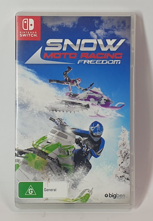 Snow Moto Racing Freedom game case for Nintendo Switch on a white background