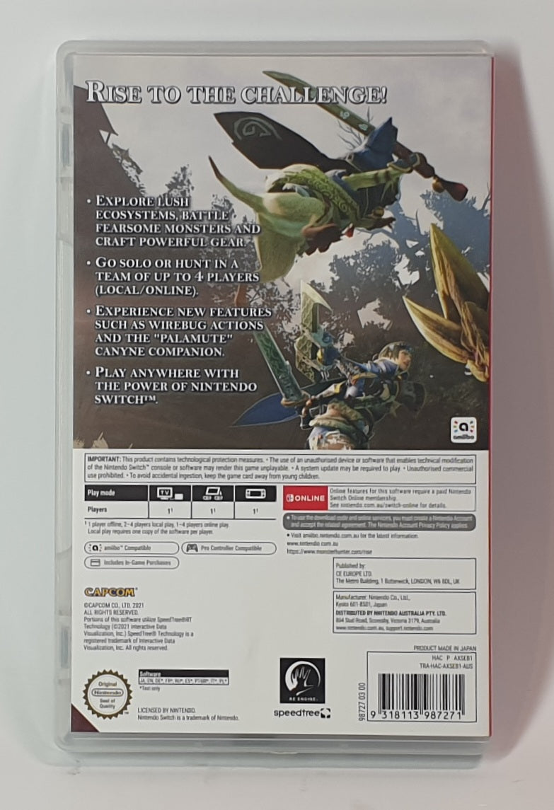 NINTENDO SWITCH MONSTER HUNTER RISE