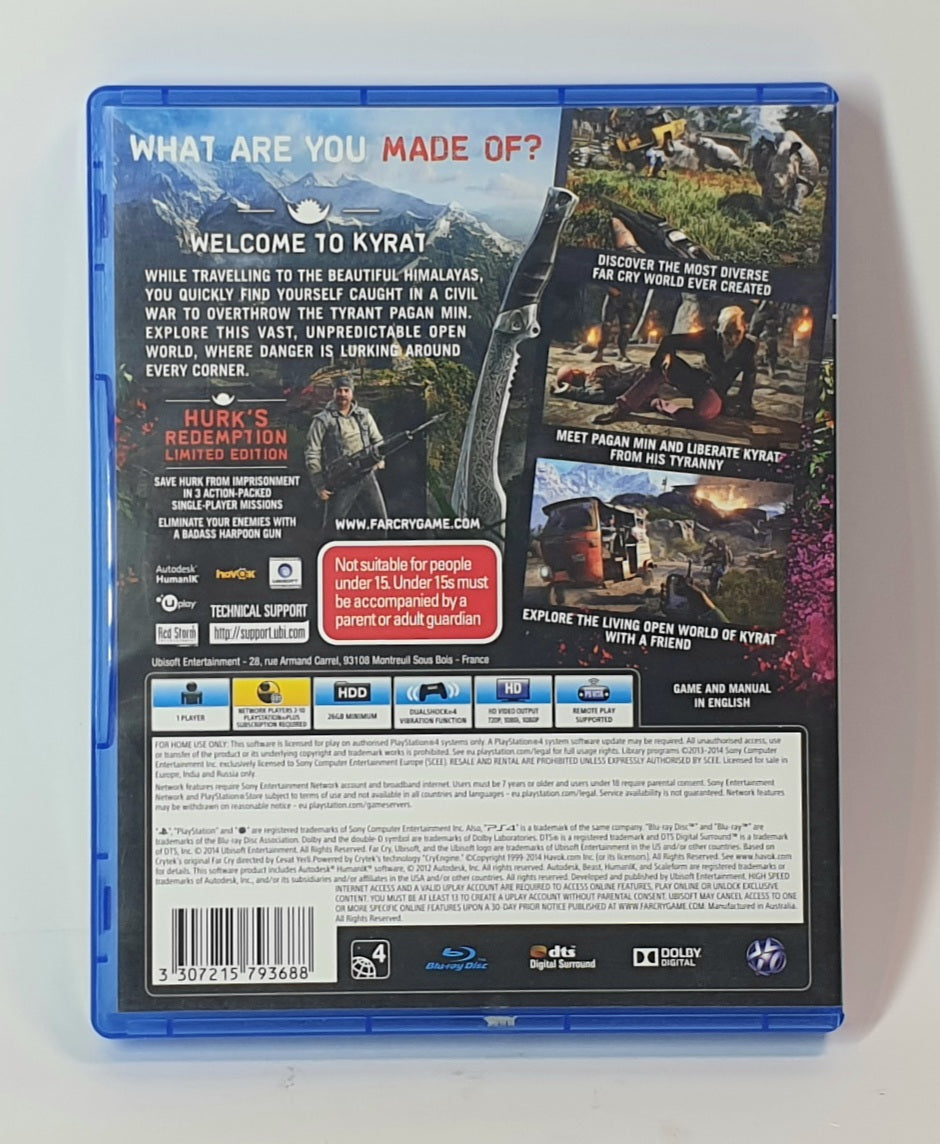 PS4 FAR CRY 4 LIMITED EDITION - PRE OWNED