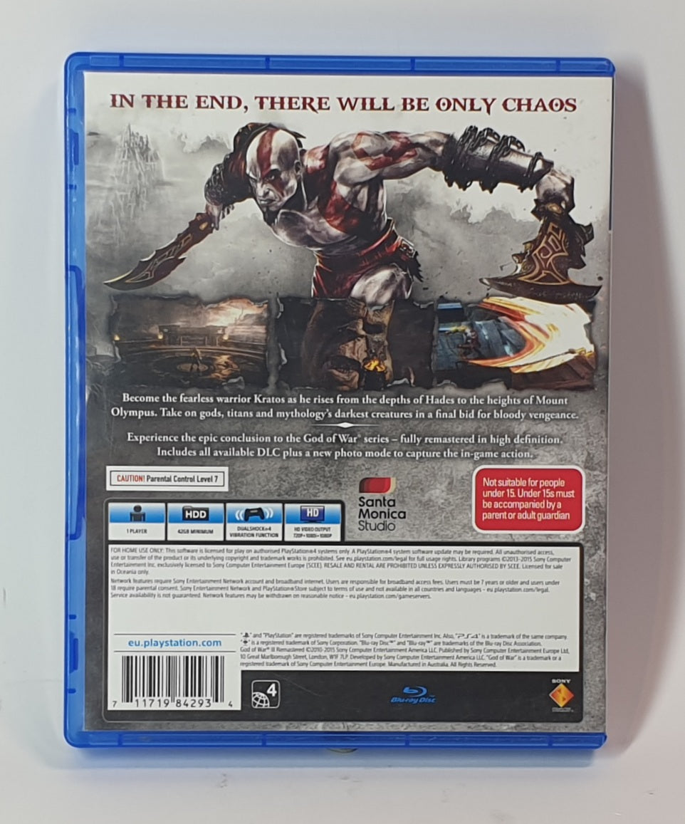 PS4 GODS OF WAR 3