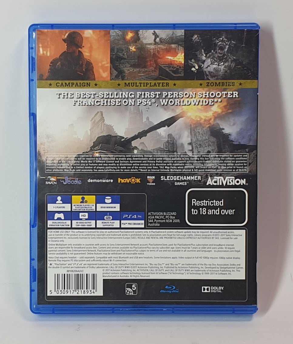 PS4 CALL OF DUTY WWII