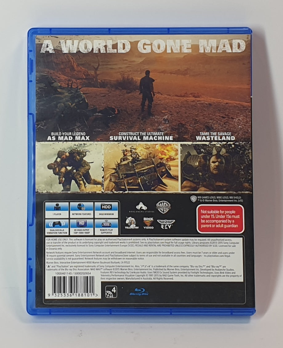 PS4 MAD MAX