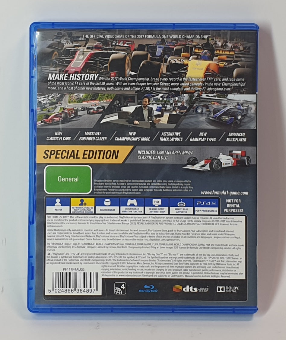 PS4 F1 2017