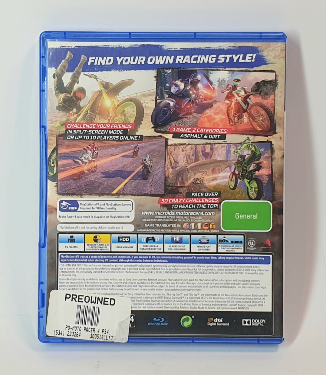 PS4 MR4 MOTO RACER