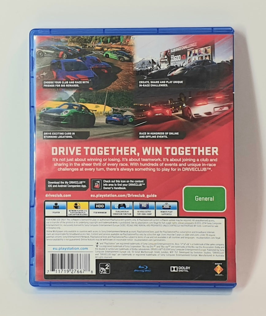 PS4 DRIVE CLUB