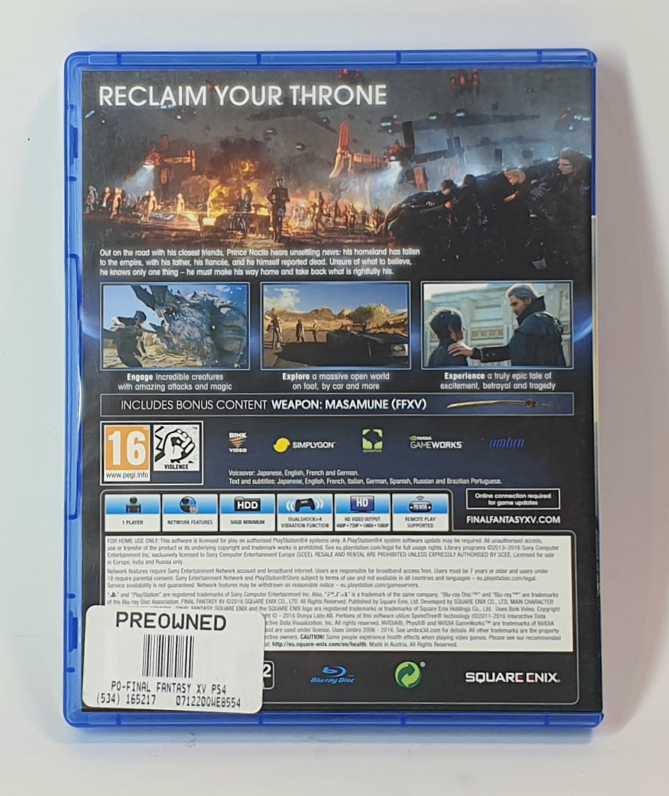 PS4 FINAL FANTASY XV