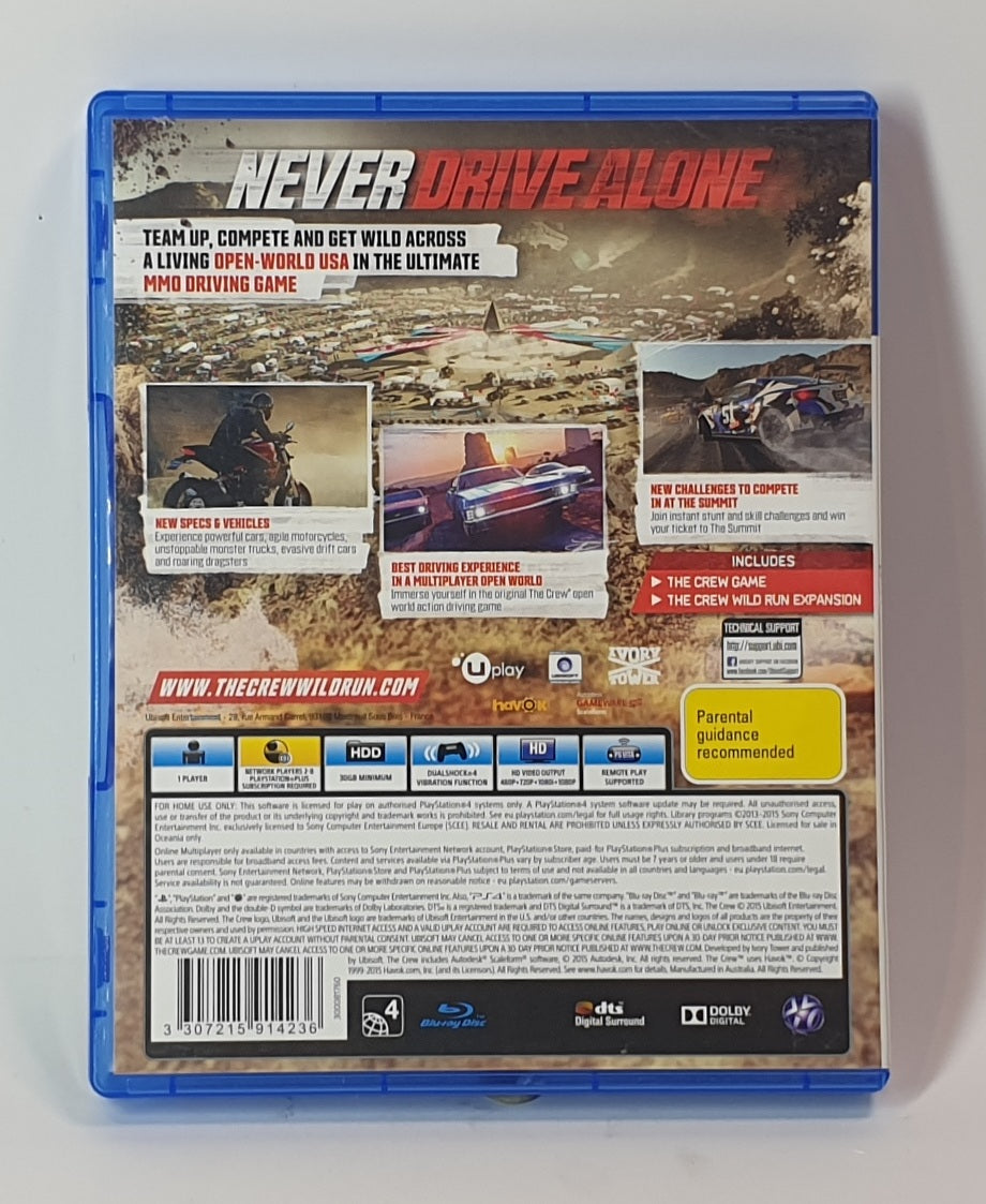 PS4 THE CREW WILD RUN