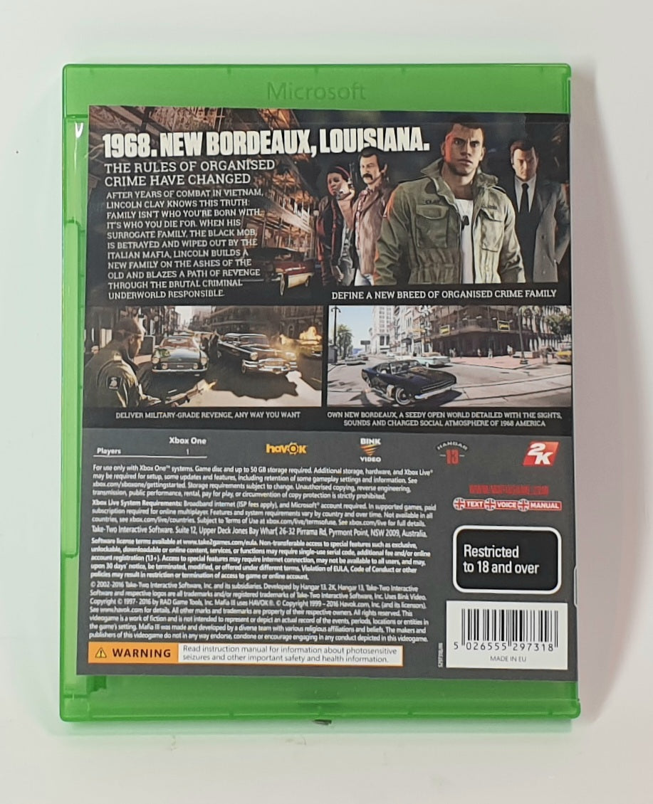 XBOX ONE MAFIA 3