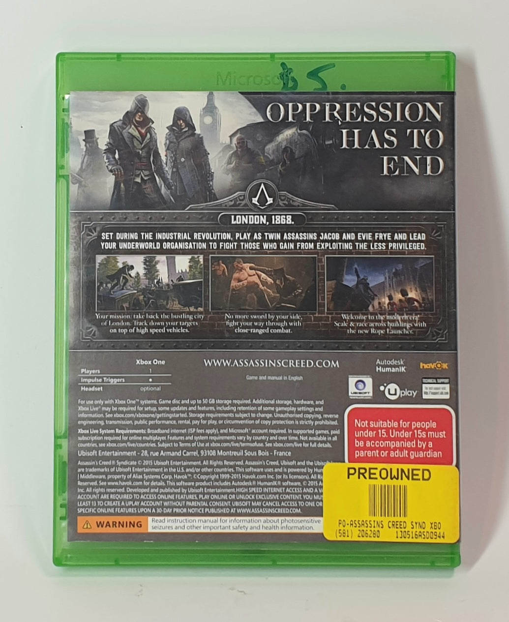 XBOX ONE ASSASSINS CREED