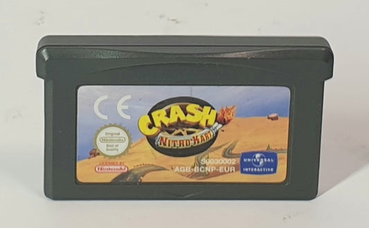 Game cartridge for 'Crash Bandicoot' on a white background