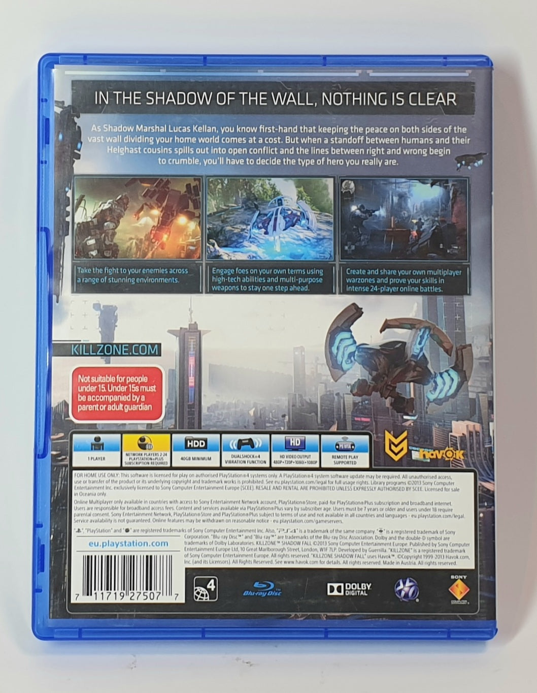 PS4 KILL ZONE SHADOW FALL