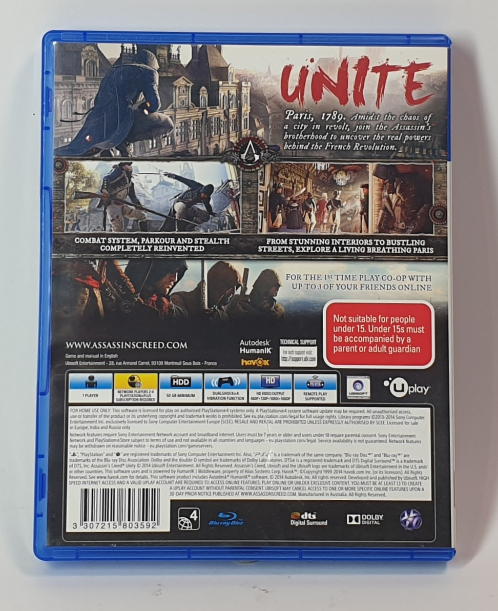 PS4 ASSASSINS CREED UNITY