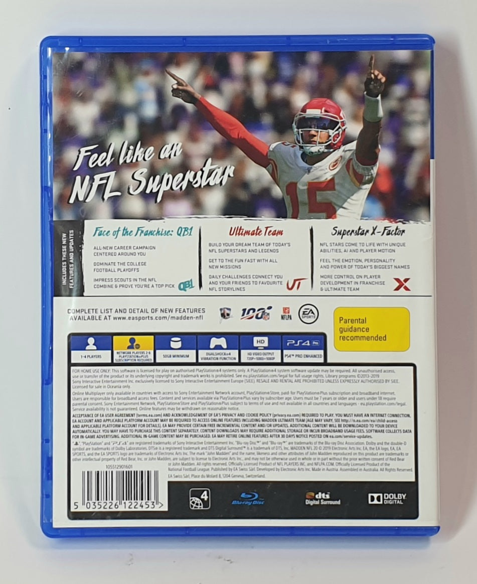 PS4 NFL MADDEN 20