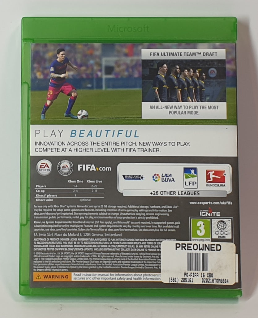 XBOX ONE FIFA 16